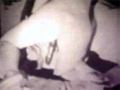 Horny Twenties Lady Masturbating With A Big Classic Dildo