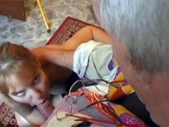 Cute Teenage Babe Loves Senior Experienced Cock Inside Her