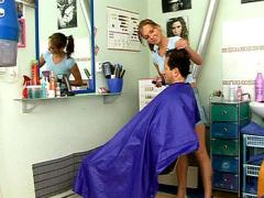 Brunette Female Teenage Barber Fucking Her Horny Customer