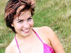 A Very Horny Teenager Wearing A Bikini Masturbates Alone