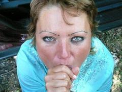 This Broad Sucks And Swallows Two Cocks