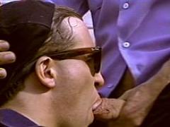 Gay Man Wearing Sunglasses Sucking Cock