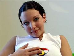 Big Titted Teenie Girl Toying Her Thight Juicy Pussyhole