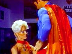 Superman Saves Two Hairy Retro Pussies With His Super Cock