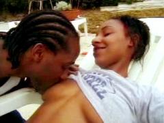 Curly And Slim Ebony Chick In A Sadistic Pounding Session By...