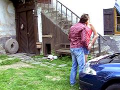 Mechanic Releasing His Sperm On A Blonde Cockhungry Teen