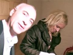 Horny Jimbo Gets A Hand From A Filthy British Streetslut