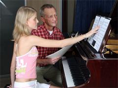 Blonde Teenie Cutie Loves A Senior His Experienced Skills