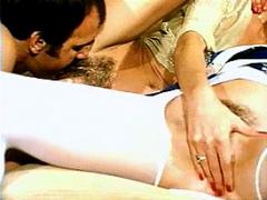 Two Hairy Seventies Slits Fucked And Receiving A Cumload