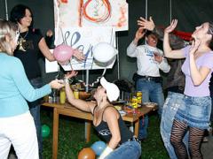 Willing Birthday Teen Receiving Huge Facials In Threesome