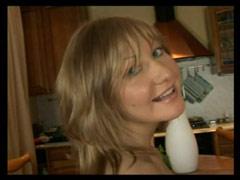 Girl In Hose Gags On Dildo Before Fucking Herself