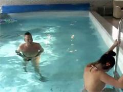 Teen Girl Gets Seduced By An Old Grump In The Swimmingpool