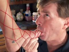 Sexy Jaylyn Rose Spreads Her Stocking Clad Thighs Wide And R...