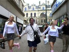 Blonde British Twins Both Fucked Fucked Hard In A Stripclub