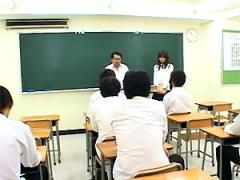 Schoolclass Abusing A New Japanese Student As A Surprise