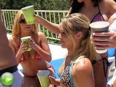 Drunk Party Girls Aiming For The Strippers Cock