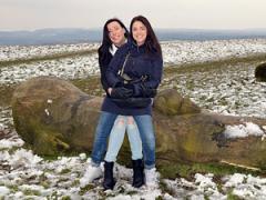 Babes Slapping And Licking Moist Bald Muffs On The Couch