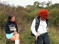 Horny Senior Penetrating A Sweet Crippled Girl In The Park