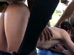 Jayna Oso Interracial Anal Gangbang