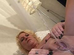 Squirting Blonde Mature Cunt In Full Action