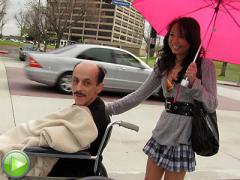 Dirty Old Man Enjoying A Young Pussy