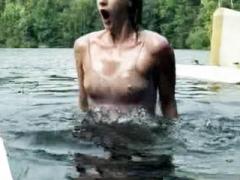 Celebrity Babe Lauren Lee Smith Upskirt & Hot Wet Lingerie S...