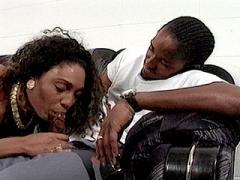 Sexy Stud Plunging His Fist And Fingers In Black Whores Hole...