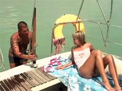 Sweet Teenie With Tongue Piercing Fucked On A Big Yacht