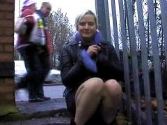 Peeing Blonde Voyeur Babe In Public Nudity And Pissing Exhib...
