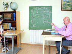 Teacher Gets His Stiff Penis Sucked By A Sexy Schoolgirl