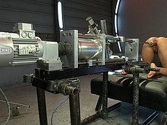 Evi Fox Natural Tits Brunette Is Fucked By Different Machine...