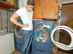 Spin Cycle Satisfaction: Petite Pornstar
