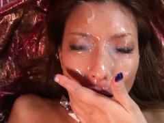 Jav Asian Doll With Long Nails Gets Cum On Face After Frigging