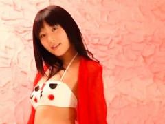 Ayane Chika Asian Looks So Hot In Red Blouse And Colorful Bra