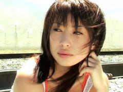 Arisa Oda Asian Is So Sexy In Satin Dress And Colorful Thong