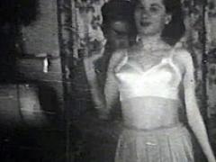 Undressing A Beauty To Reveal Her Sexy Bra And Her Smooth Tummy In A Sensual Vintage 