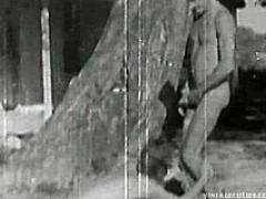 This Shameless Couple Is Having Blatant Sex In A Farm Yard And This Vintage Hardcore Porn