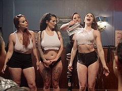 Arabelle Raphael Busty Is Rope Bound And Toyed By Lezdom Tri...