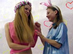 Naughty Hot Hairy Lesbian Virgins Experimenting With Sex