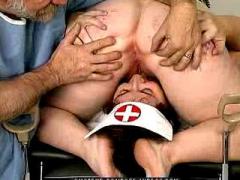 This Red Head Bleeds Bright Red On The Pummel Horse As Maste...