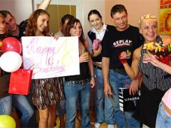 Skinny Birthday Teen Receiving A Fucking Naughty Present